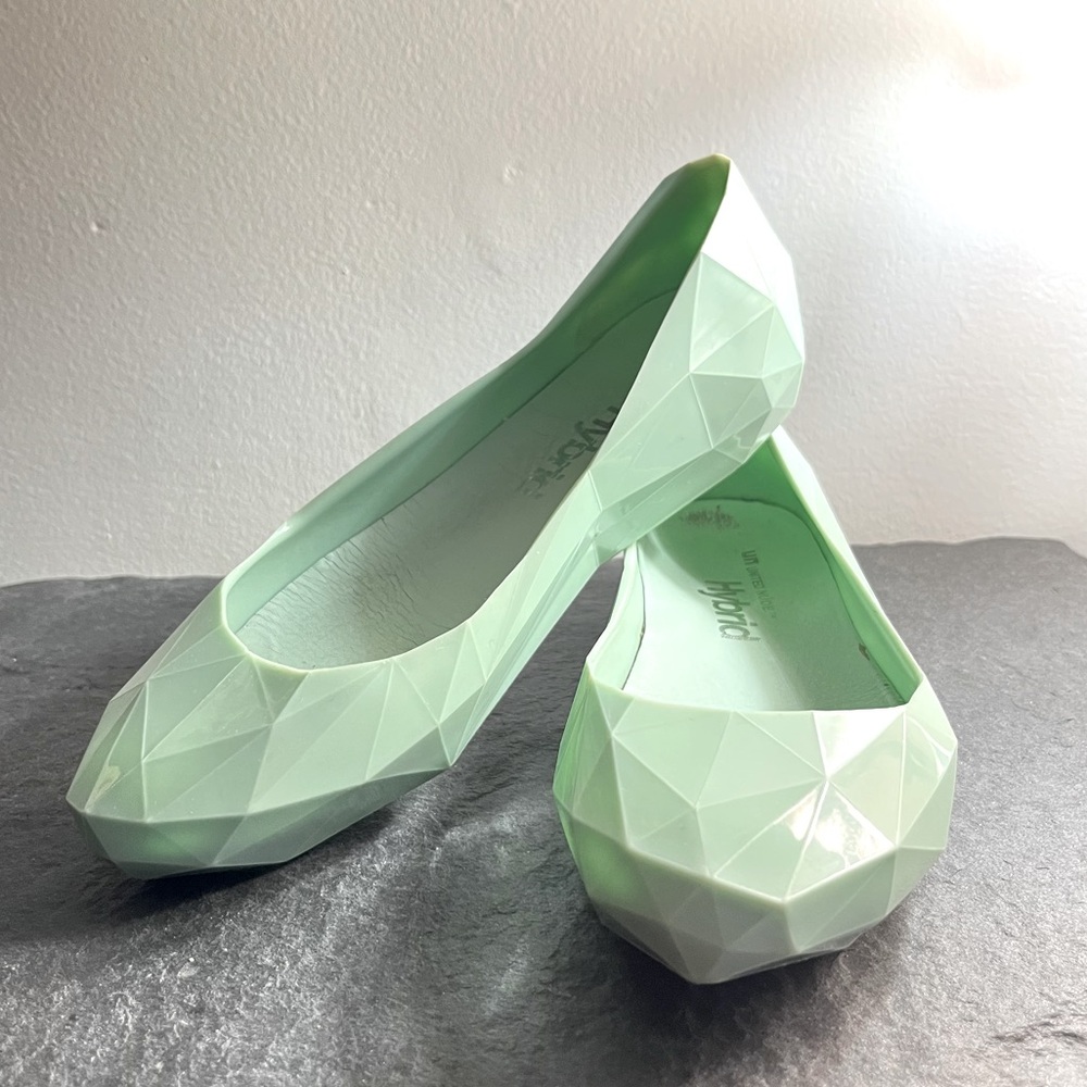 United Nude Lo Res geometric flats size 6 / 36 - Mint Green Aqua Teal GUC